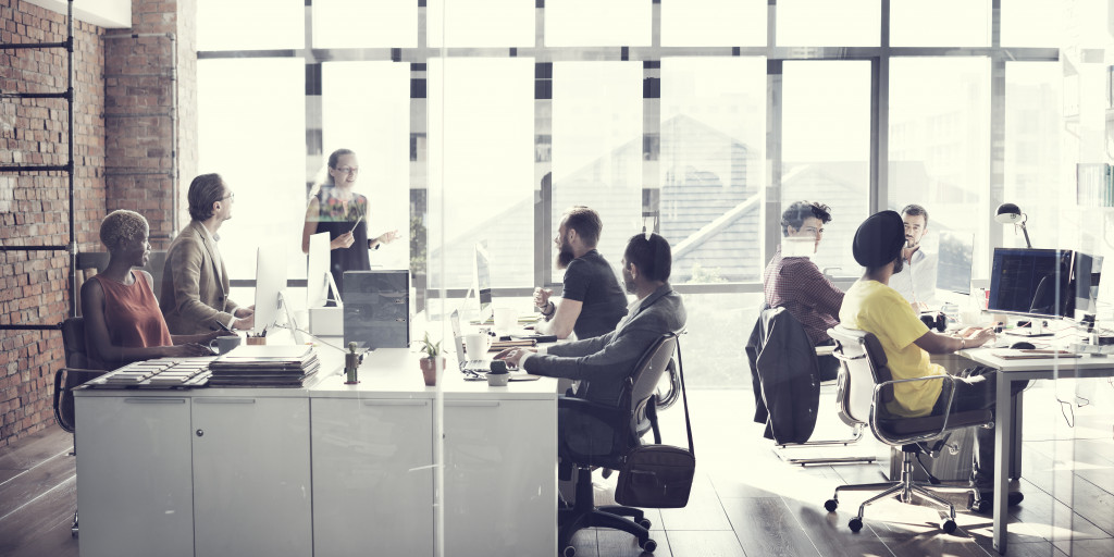 Office full of workers