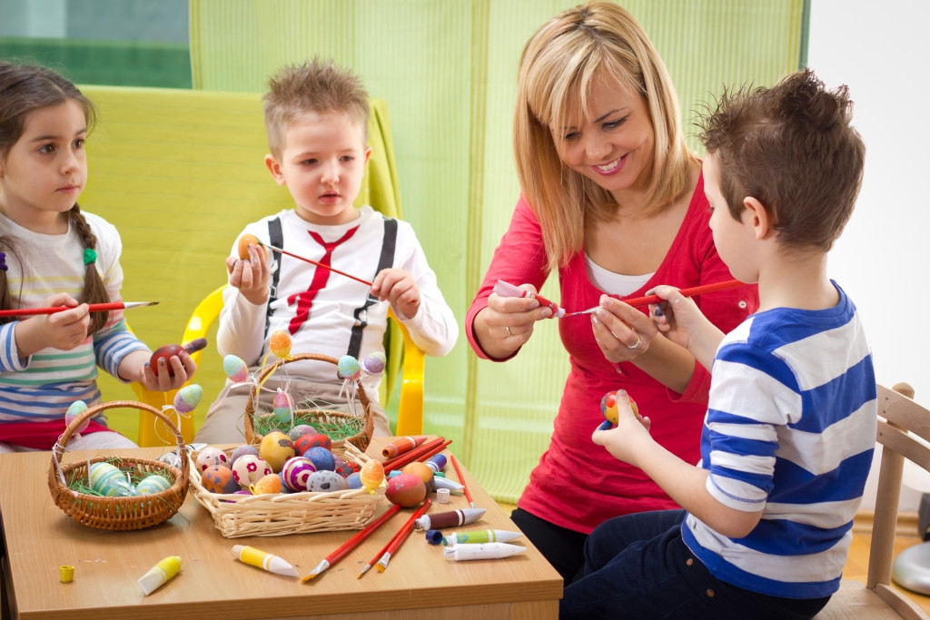 Children doing extra curricular activities