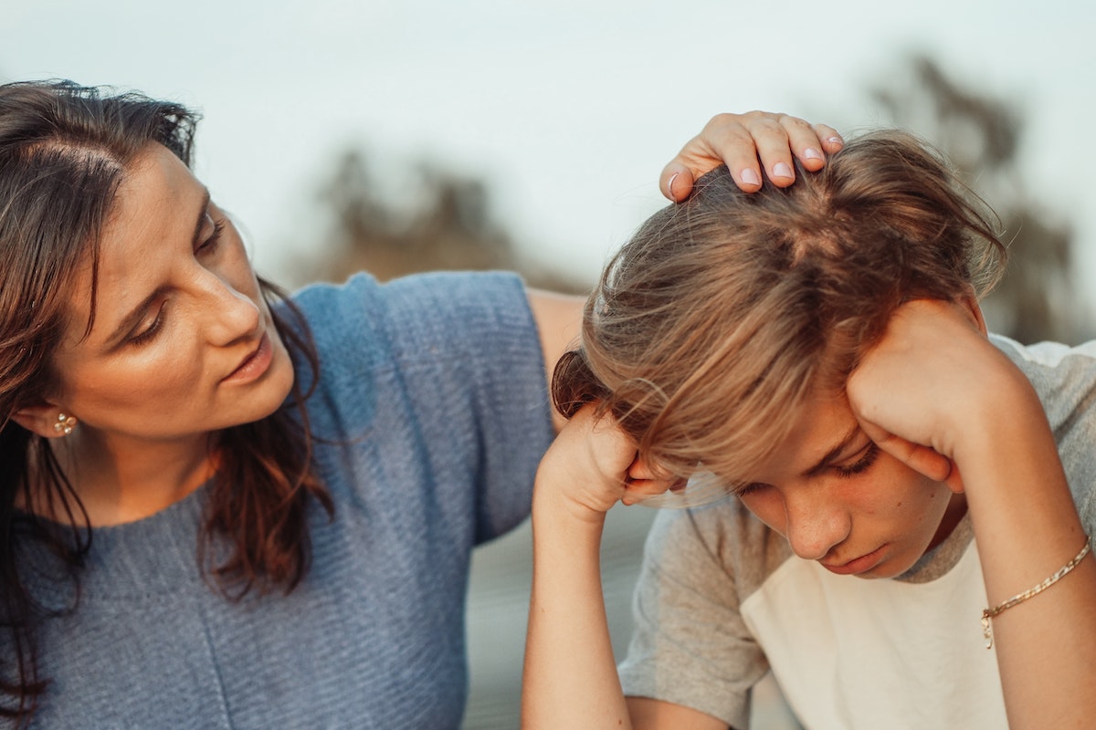 mother and son conversation