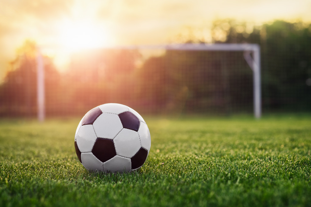 soccer ball in field